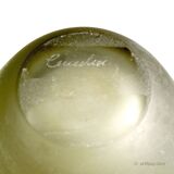 Glass vase 'A Scavo' by Gino Cenedese with autumn leaves