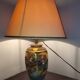 Old Japanese table lamp with Satsuma decoration.