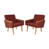 Paire de fauteuils design du milieu du siècle, années 1960.