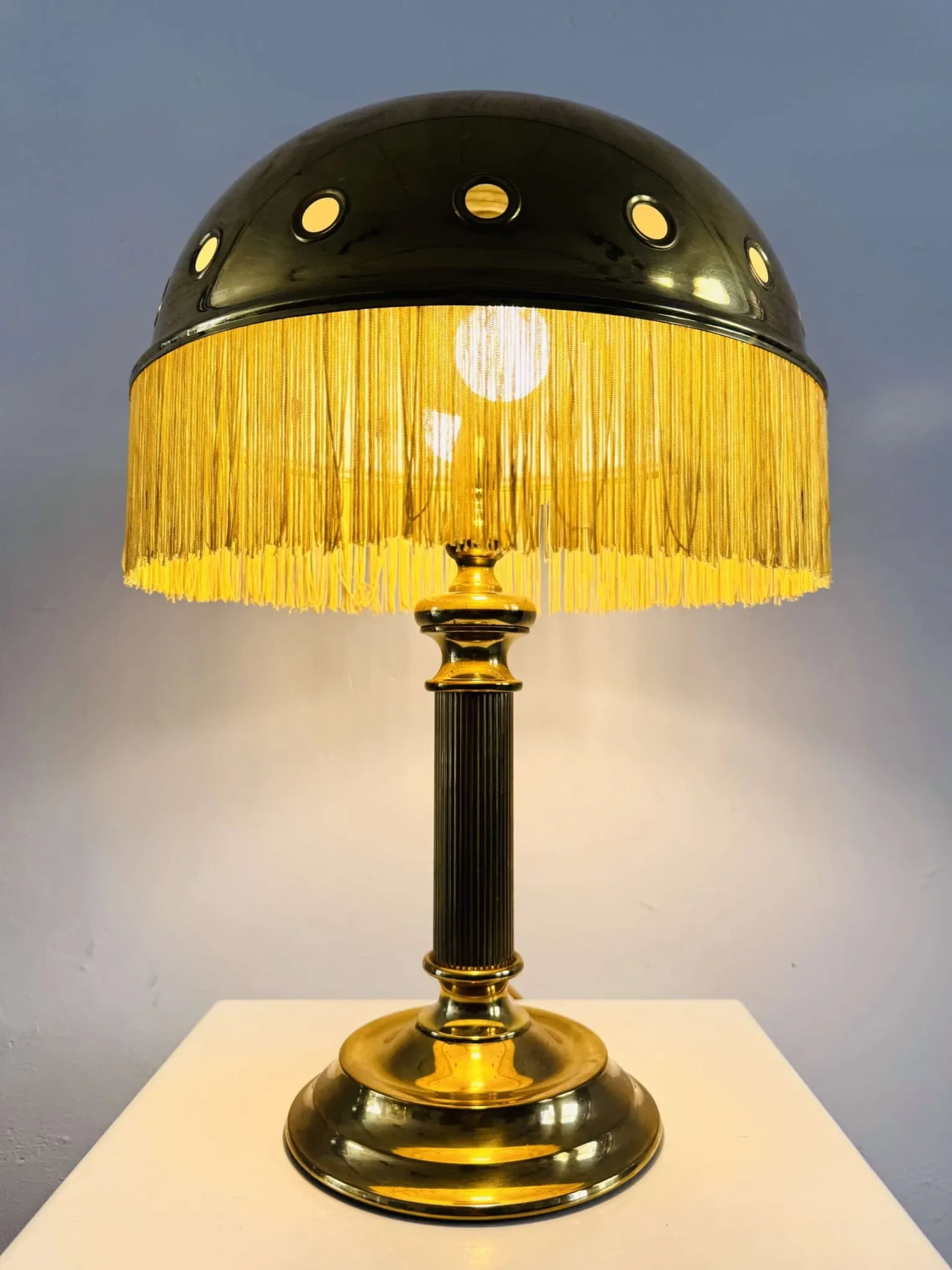 Brass Mushroom Table Lamp By Sölken Leuchten, Germany, Circa 1960S