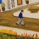 Naive painting by Jean Lagru, 1974