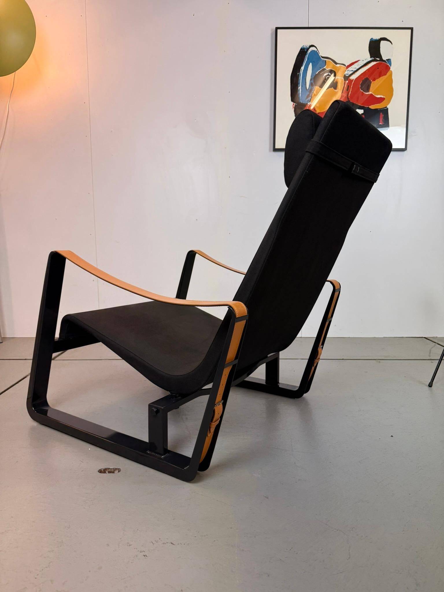 Leather and Steel Lounge Chair "Cité" by Jean Prouvé for Vitra, 2002