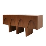 Contemporary Modern Teak and Lemongrass Wood Italian Sideboard