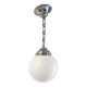 Bauhaus opaline globe pendant light diameter 20 cm - 1930s