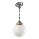 Bauhaus opaline globe pendant light diameter 20 cm - 1930s