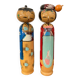 Pair of Kokeshi dolls
