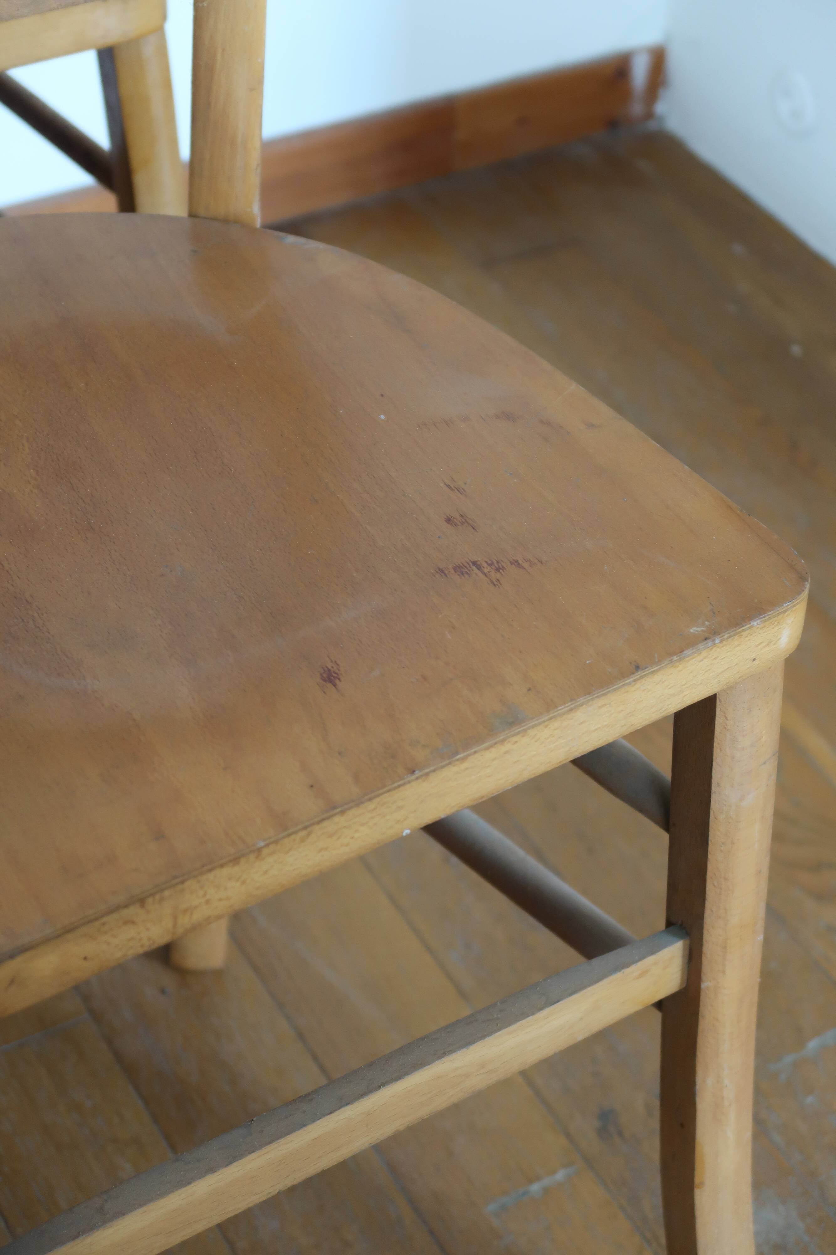 Lot de 8 chaises bistrot clair Luterma