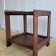 Dark wood bedside table - mid-century modern style