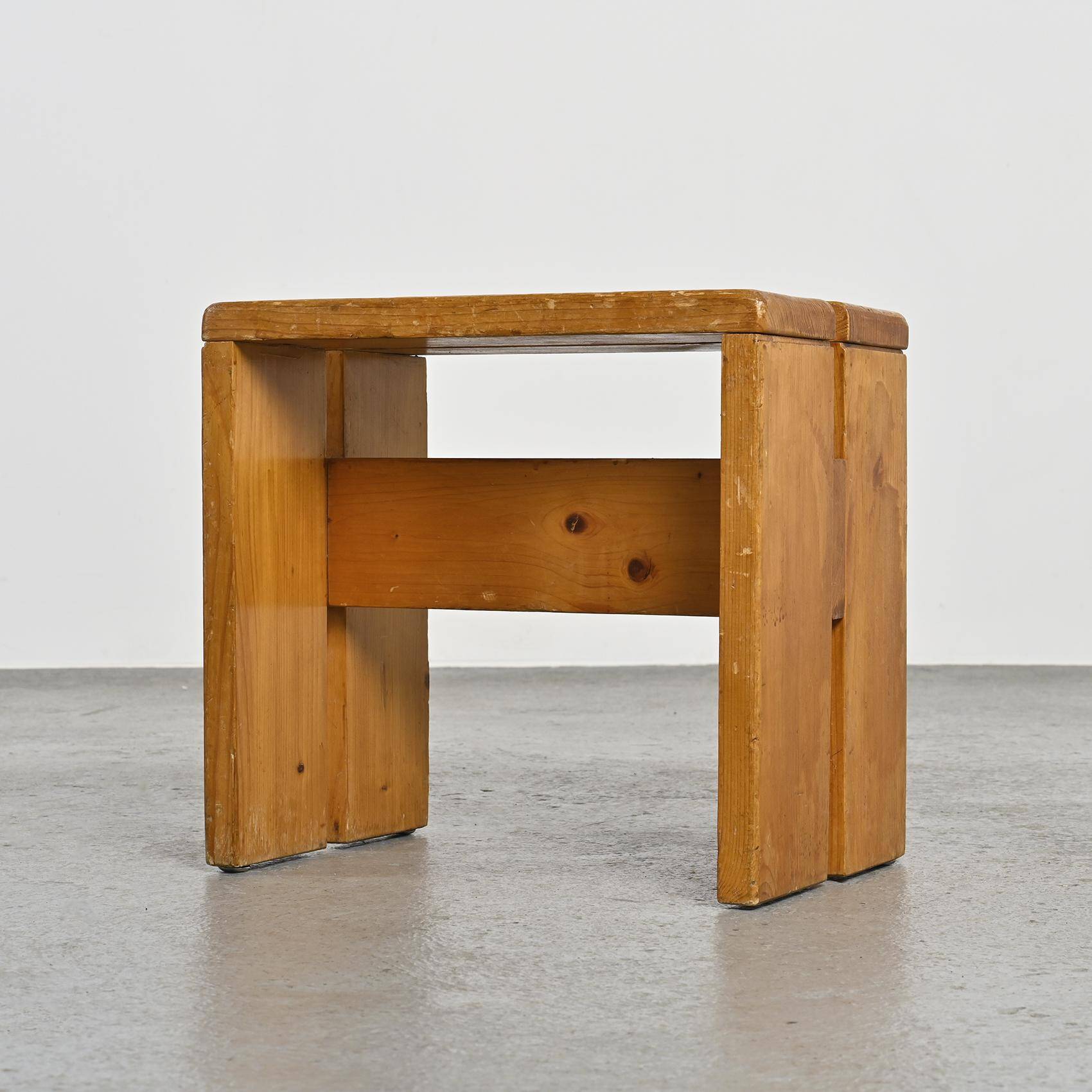 Pair of pine stools, French Alps circa 1970