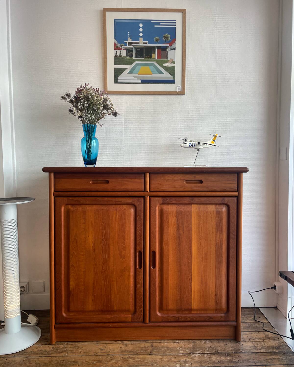 Danish chest of drawers in solid teak