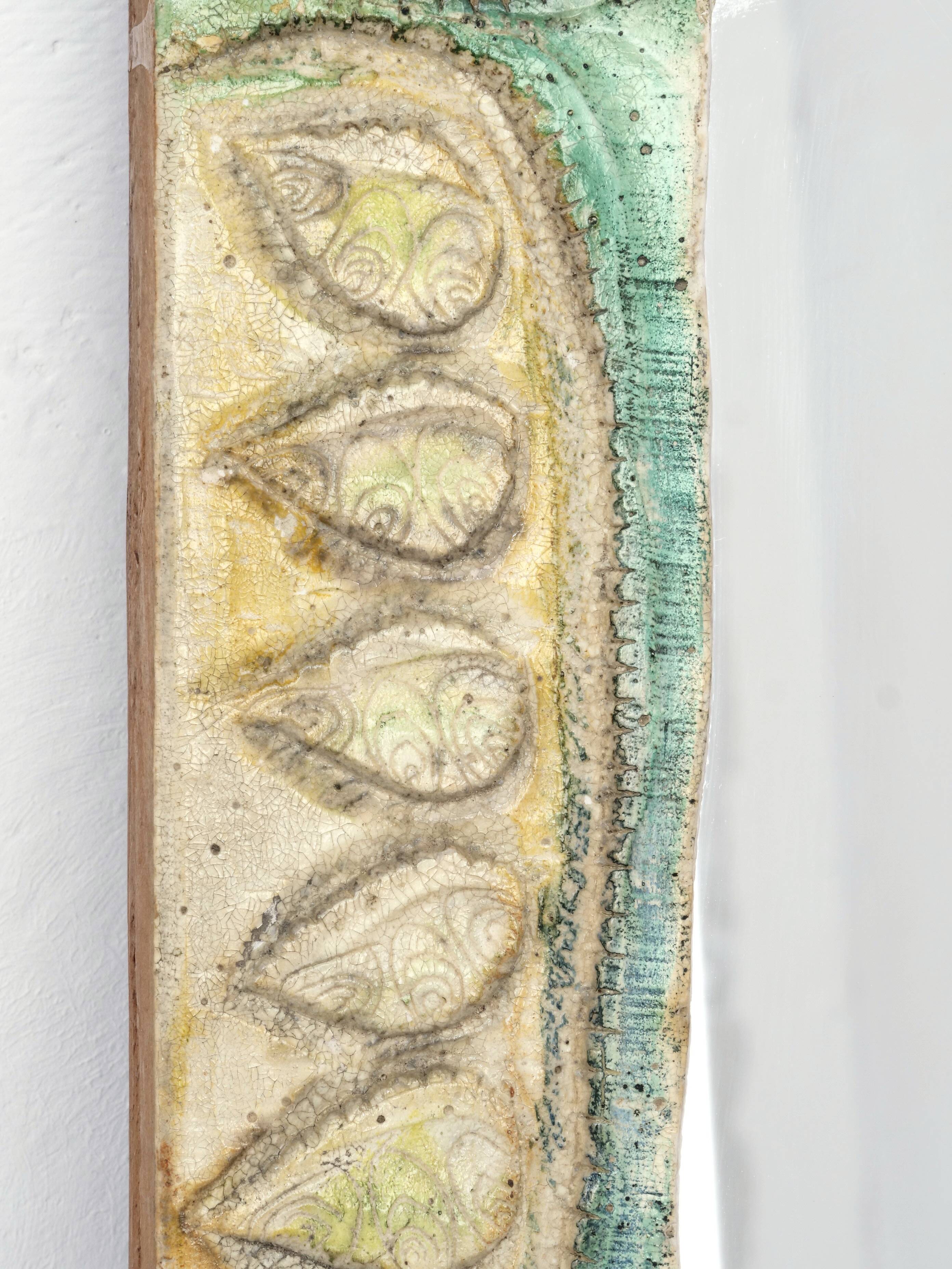 Decorative plaster mirror from the 70s