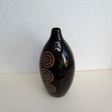 Large black ceramic vase