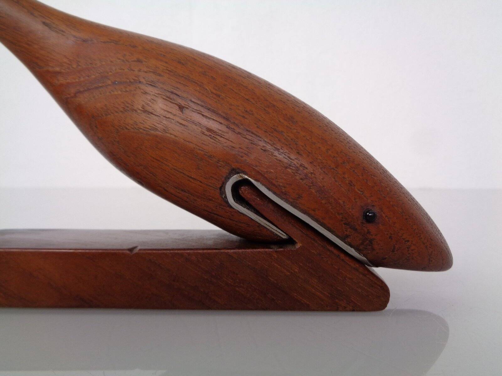 Danish Teak Shark with Stand, 1960s