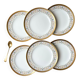6 petites assiettes vintage en porcelaine blanche dorée winterling bavaria