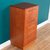 Retro Teak 1960s Tall G Plan Fresco Chest Of Drawers By Victor Wilkins