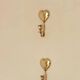 Vintage Brass Heart Shaped Wall Sconces