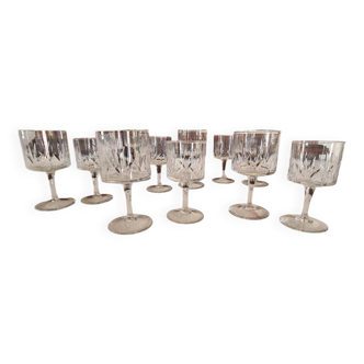 Water and wine glasses from the Royal Manufacture of Bayel