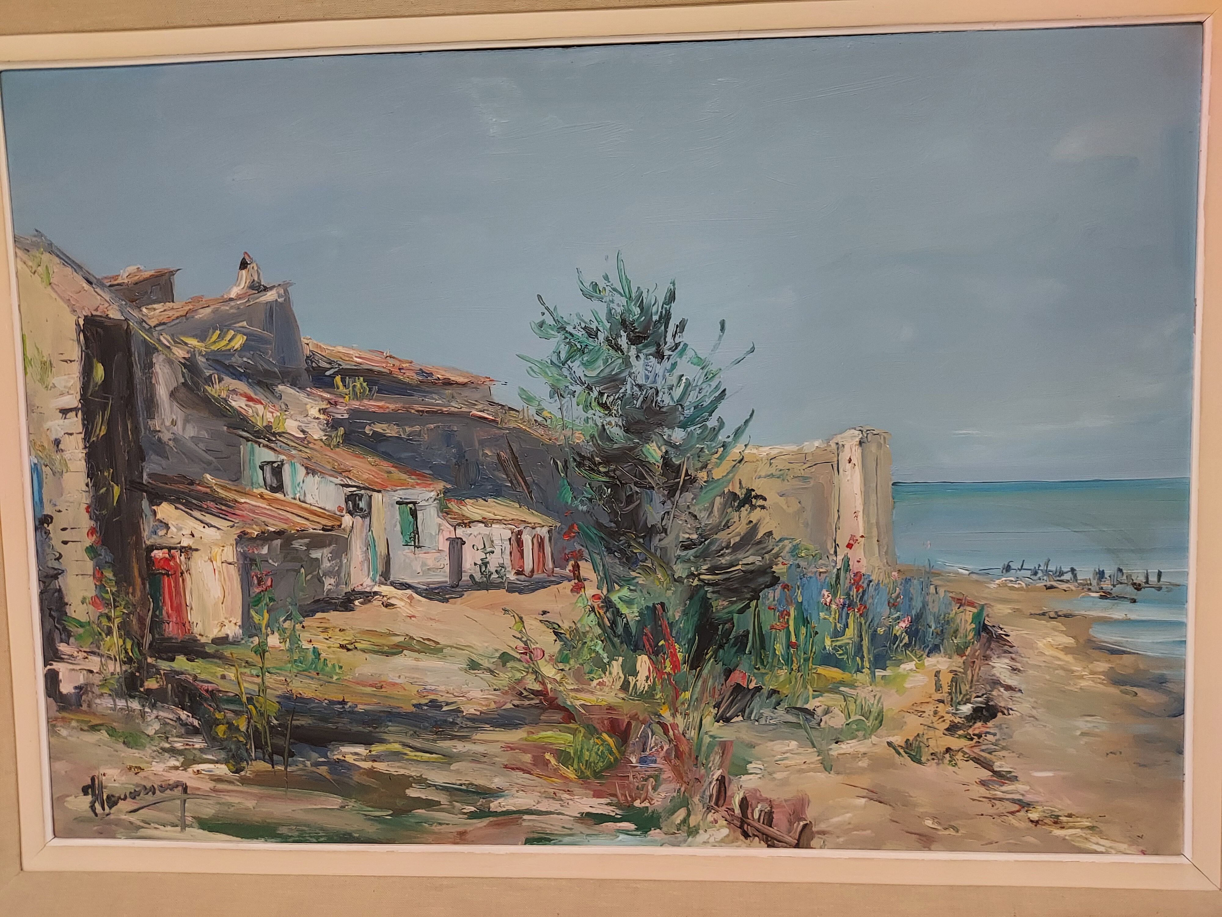 Tableau peinture couteau années 1950
