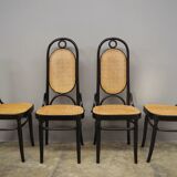Chairs in bent beech and vienna straw, 1980