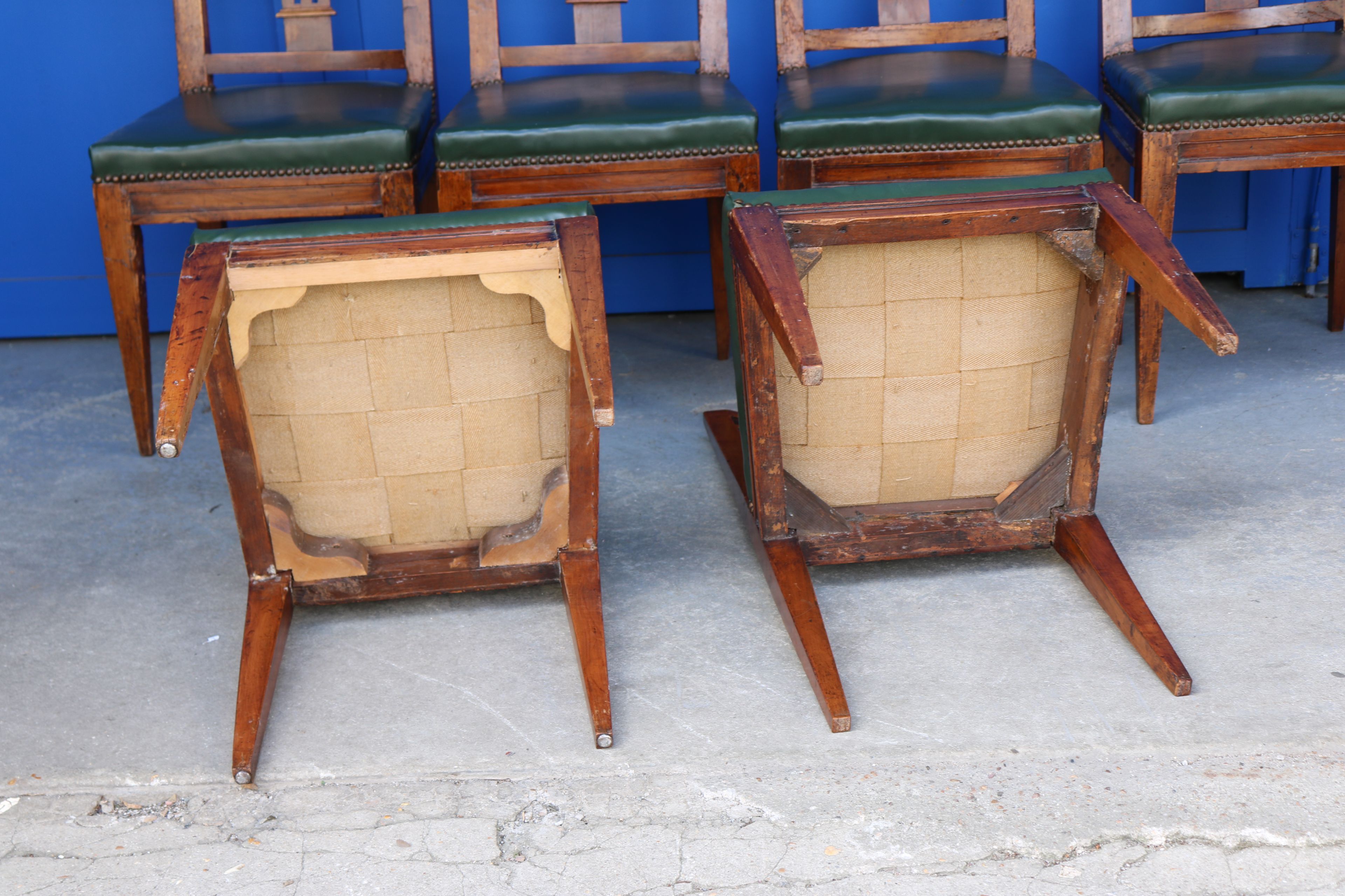 Suite 6 chairs art deco 1950