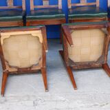 Suite 6 chaises art déco 1950
