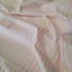 Drap ancien, pièce de tissu, 260x170cm, rayures rose et blanc