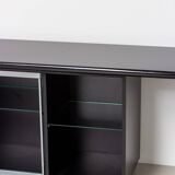 Giotto Stoppino for Acerbis Black Sheraton Sideboard Italy 1980s