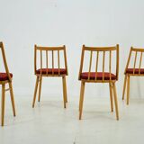 1960s Antonin Suman Beech Dining Chairs, Set of 4