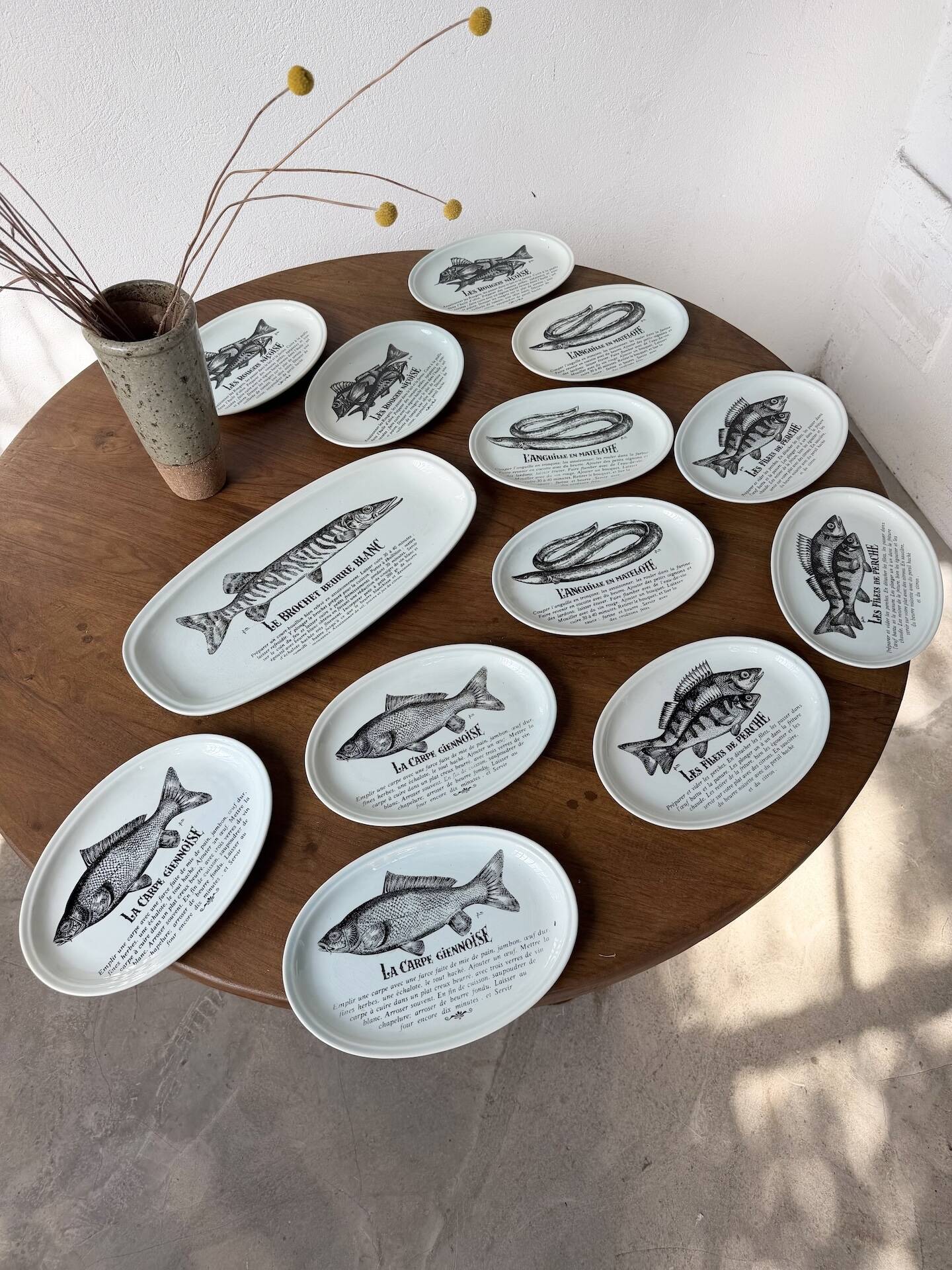 Service à poissons Gien  13 pièces