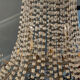 Large Montgolfière chandelier with crystal drops