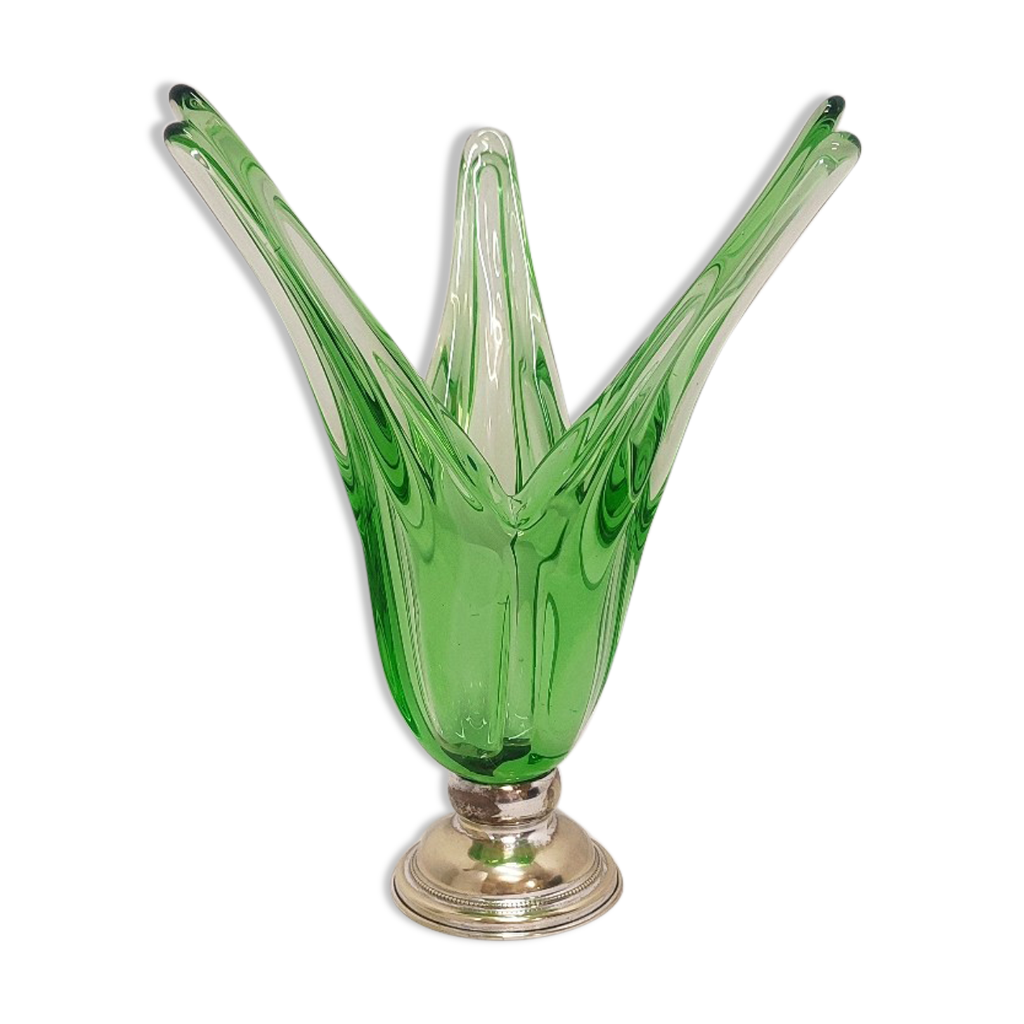 Glass centerpiece, germany, 1970s