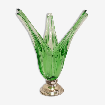 Glass centerpiece, germany, 1970s