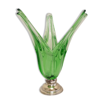 Glass centerpiece, germany, 1970s