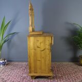 Art nouveau style baltic pine chest of drawers with mirror