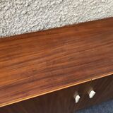 Sideboard stand vintage storage cabinet blond walnut veneer 1960-1980's