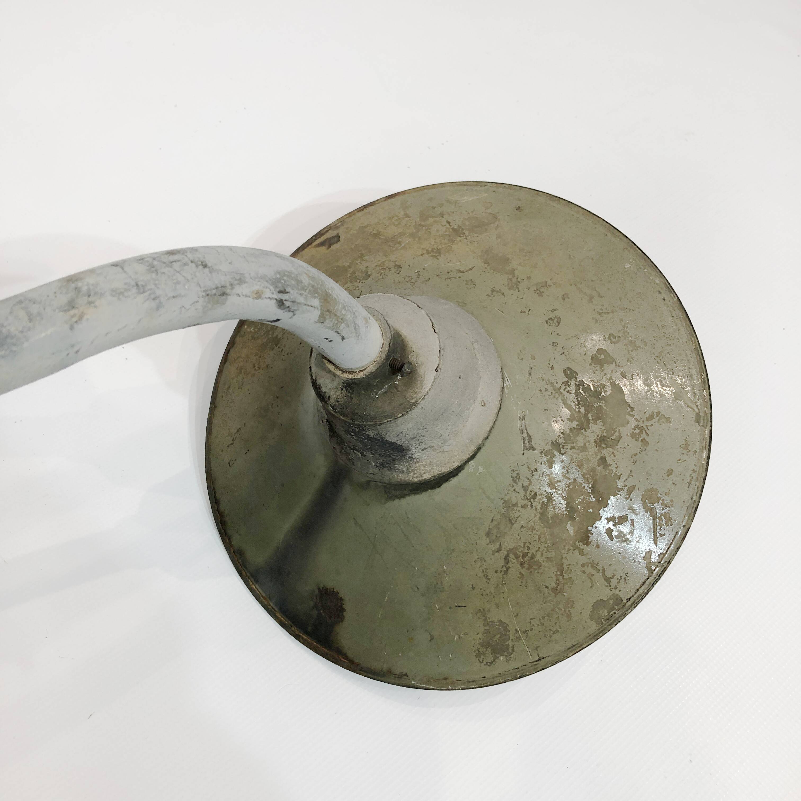 Large Greek Industrial Army Wall Street Light 2 1950s