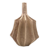 Organic modern white earthenware vase, France 1970s