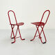 Paire de chaises Dafne rouges par Gastone Rinaldi pour Thema, 1970