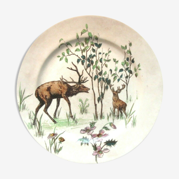 Assiette doulton, grands dépôts de paris: la confrontation des cerfs