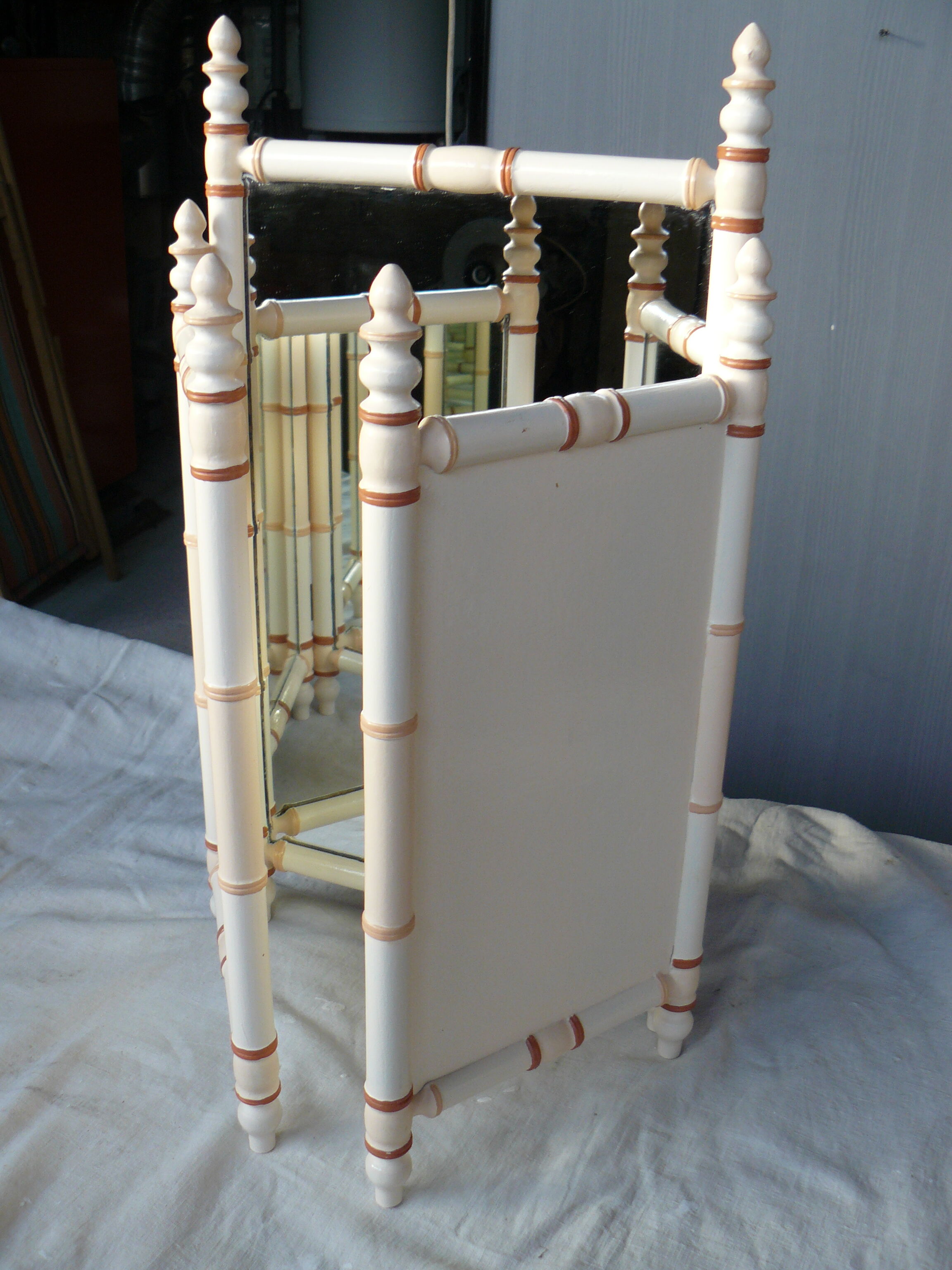 Triptych barber mirror 78x58cm