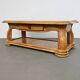 French solid oak coffee table 1970s
