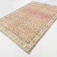 7x10 Vintage Peach Salmon Large Area Turkish Vintage Rug, 210x301 Cm