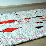 Moroccan Berber rug Azilal 282 x 182 cm New White/Orange