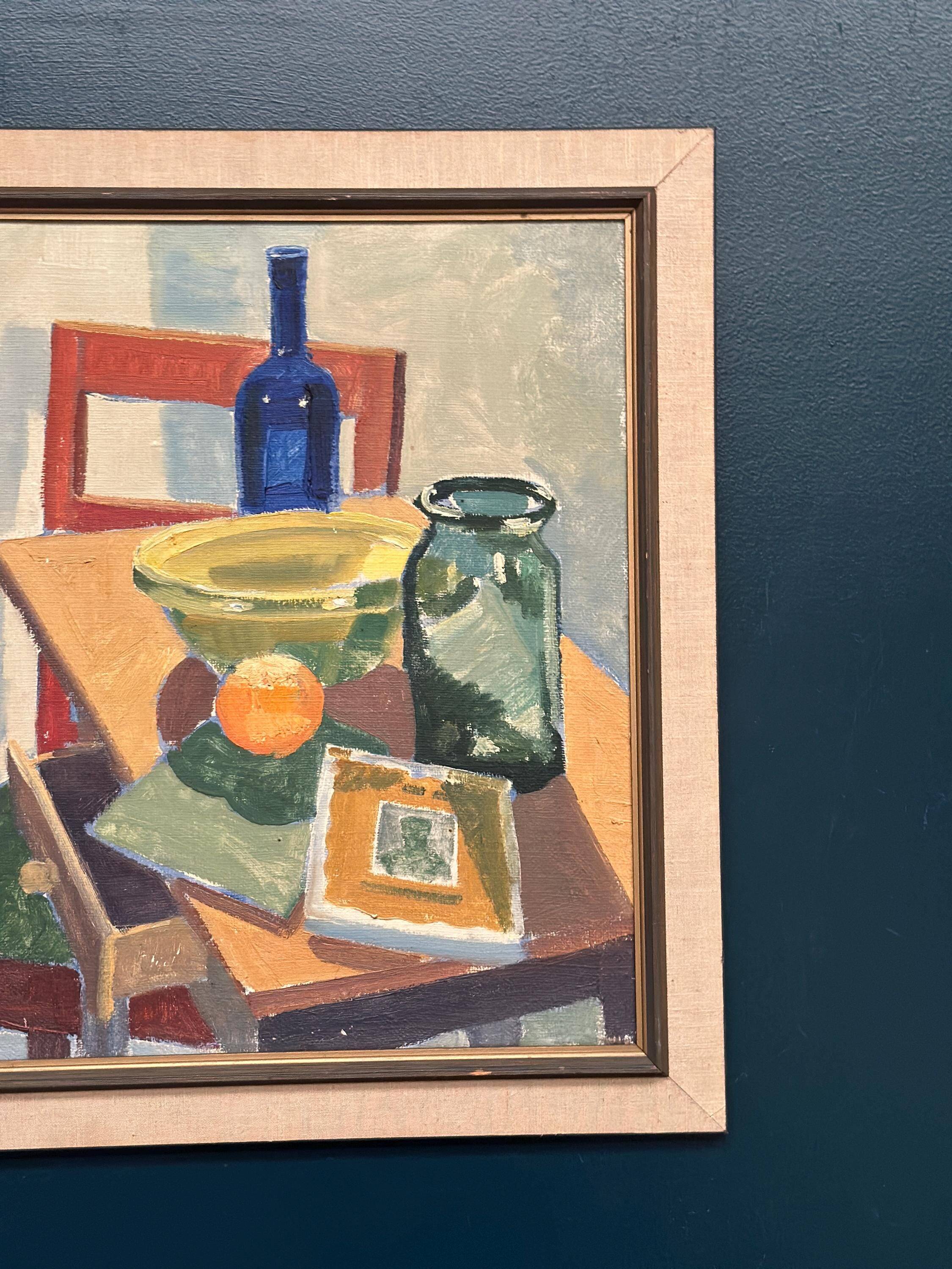 Huile sur toile originale suédoise – “Opstilling” par Eli Rasmussen