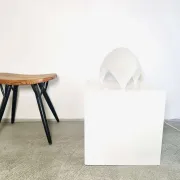 Frosted Glass 'Coque' Table Lamp By Elio Martinelli For Martinelli Luce, Italy, 1970S