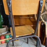 Children's school chair in wood and metal
