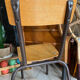 Chaise d’écolier enfant bois et métal