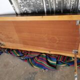 Coffee table from the 70s, chrome and rosewood