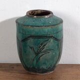 Ancient Chinese vase with octagonal frame (circa 1820) #19