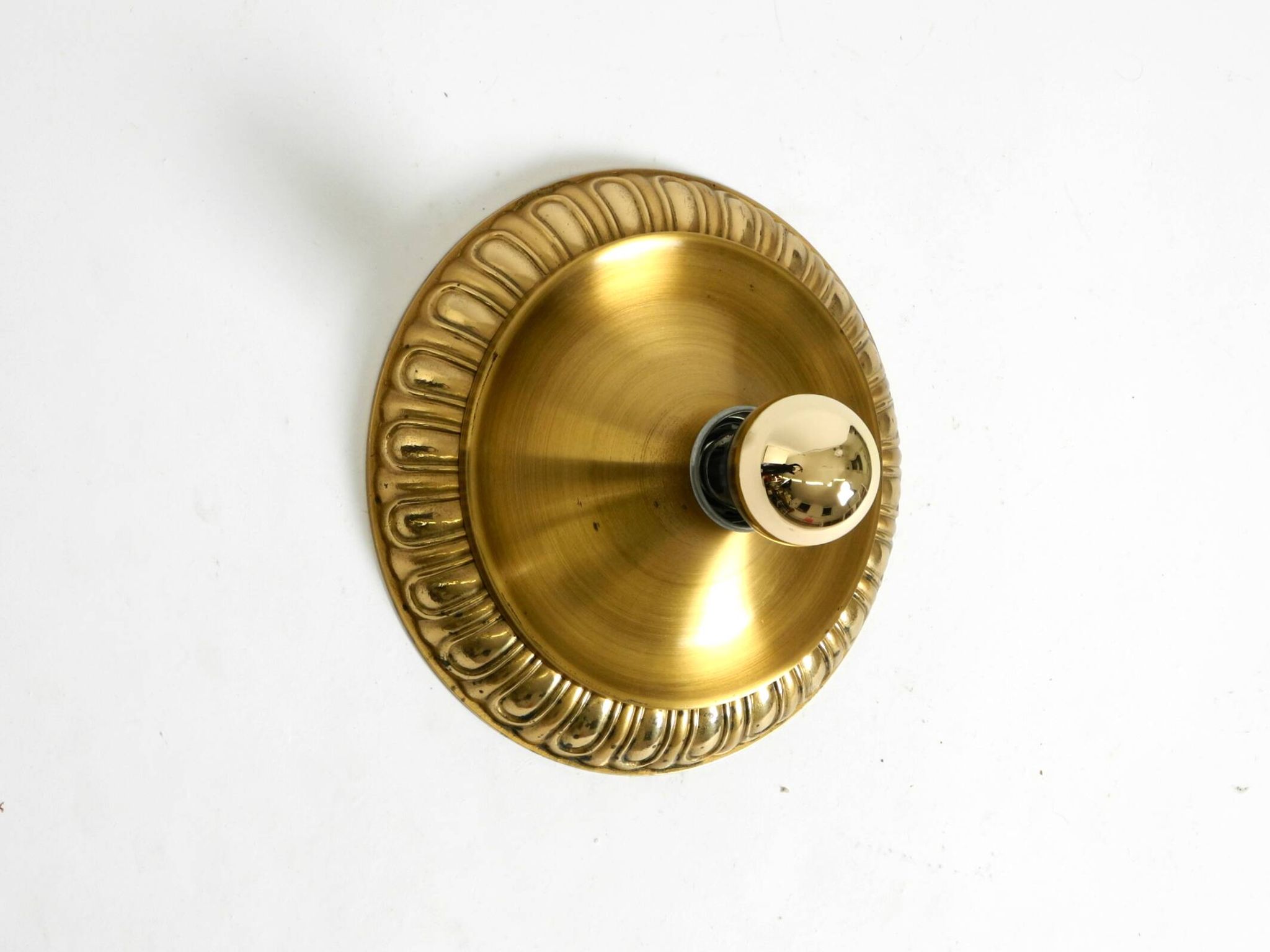 1960's Space Age Pop Art  brass and metal wall or ceiling lamp by Sölken